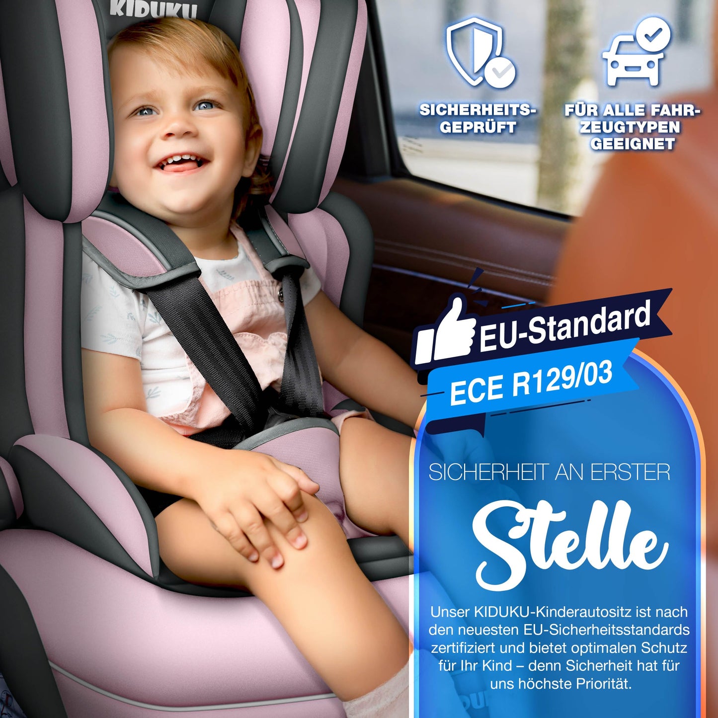 KIDUKU Kindersitz 9–36 kg ECE R129/03